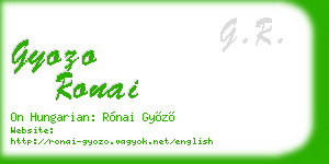 gyozo ronai business card