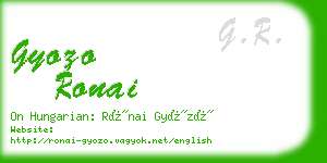 gyozo ronai business card